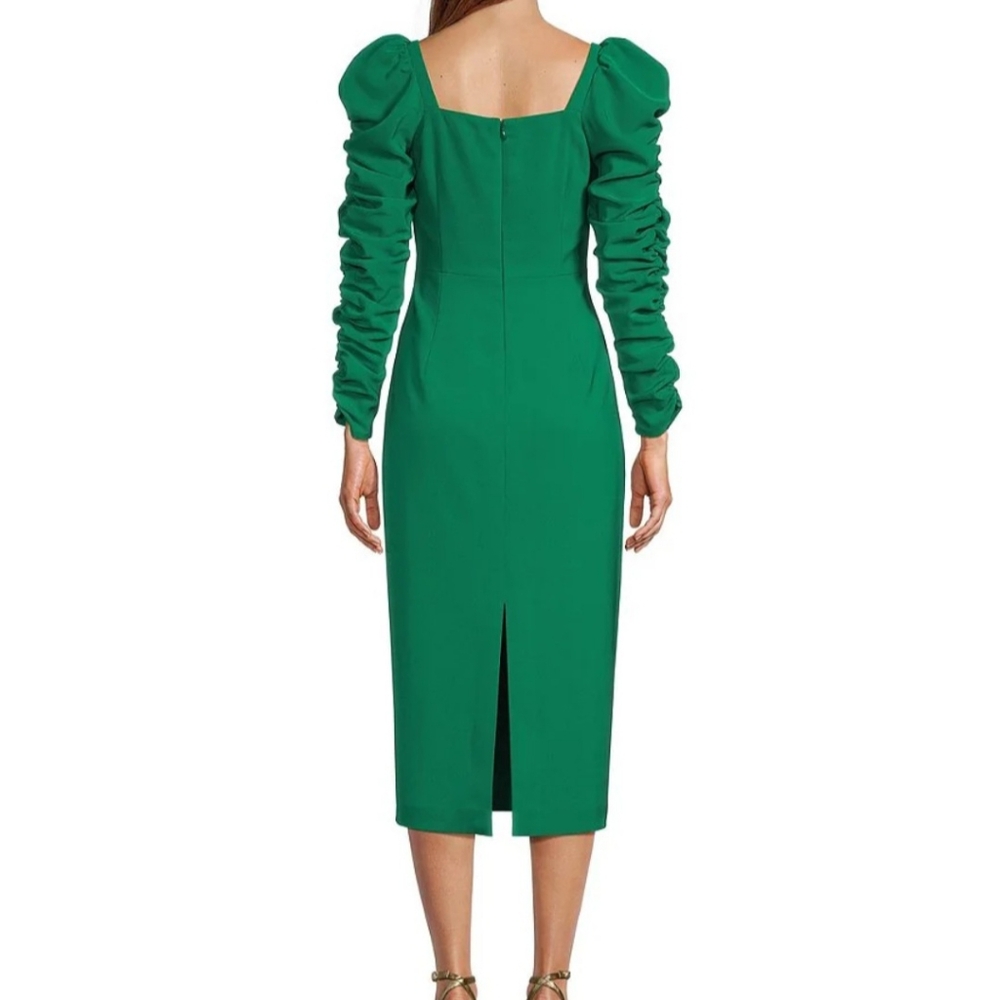 Antonio Milani Elegant Dress with Puff Sleeves - Picture 2 of 4